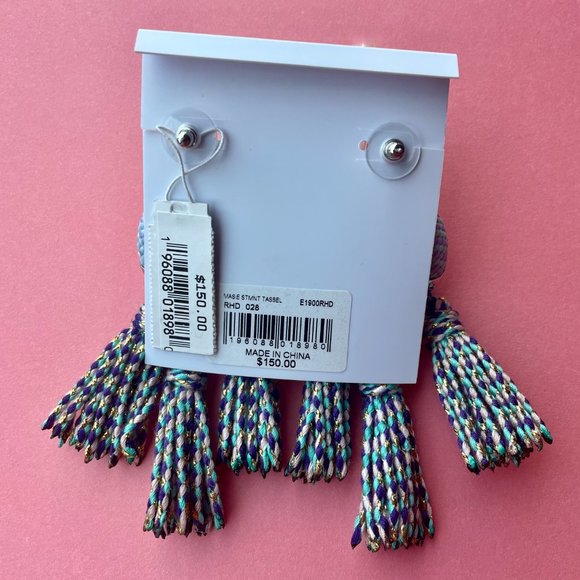 NWT Kendra Scott Tassel Chandelier Earrings Pale Blue Mix - Picture 6 of 15